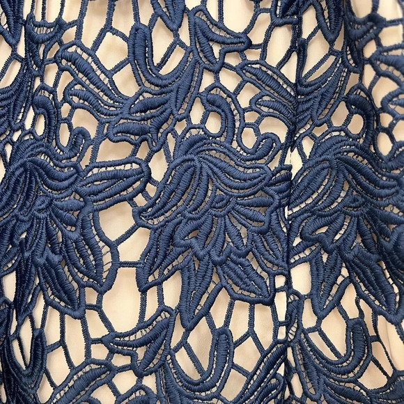 Keepsake Blue True Love Lace Midi Sleeveless‎ Cocktail Dress Medium - Picture 6 of 6